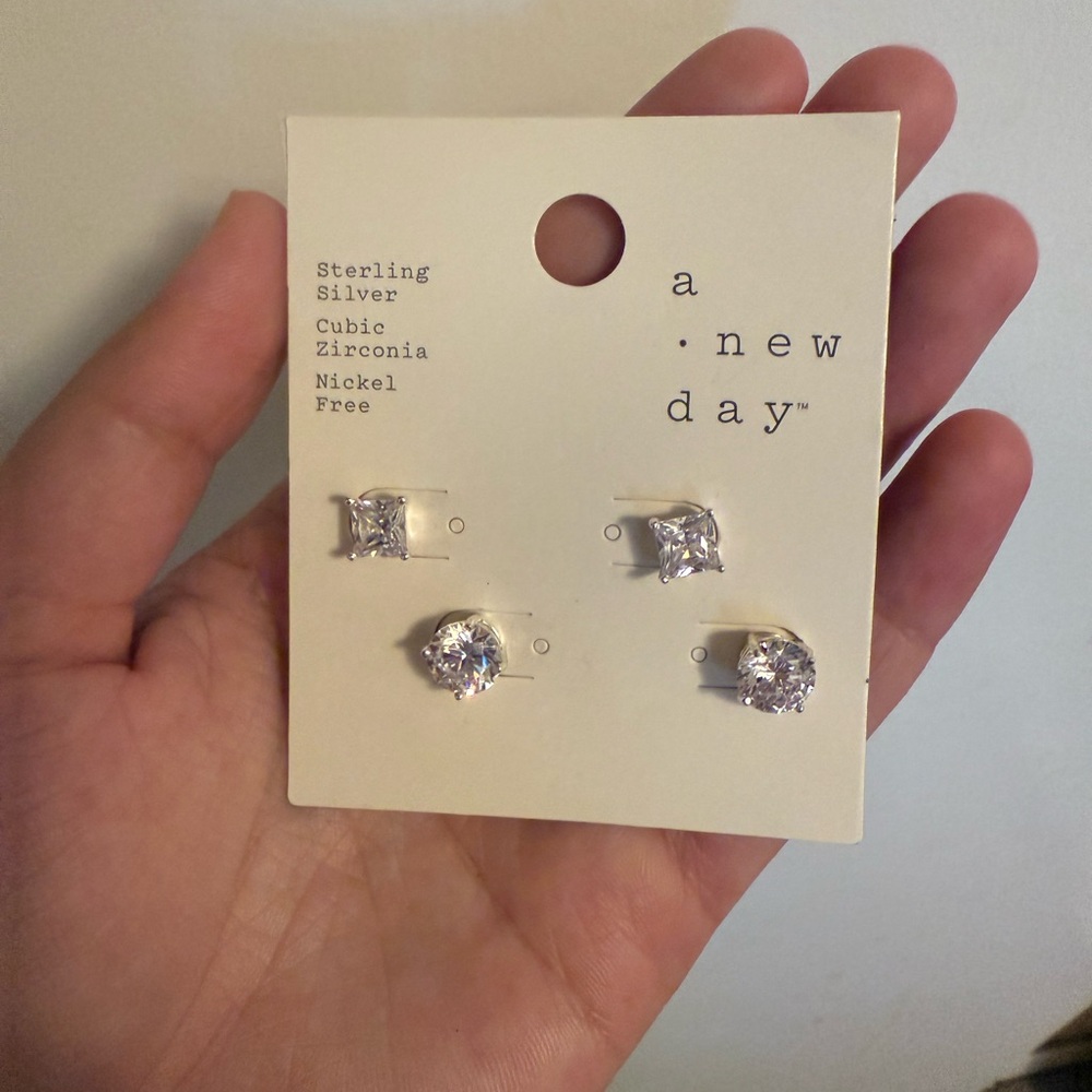 A New Day Silver Elephant Stud Earrings Jewelry